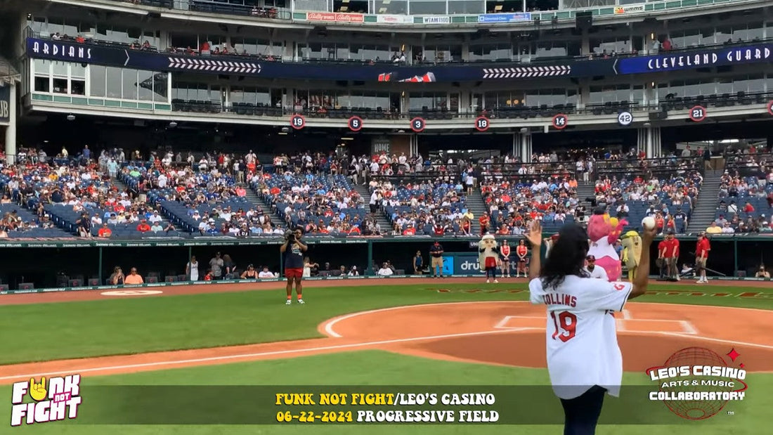 Pepperminte Patti Opening Pitch for the Cleveland Guardians Funk Not Fight